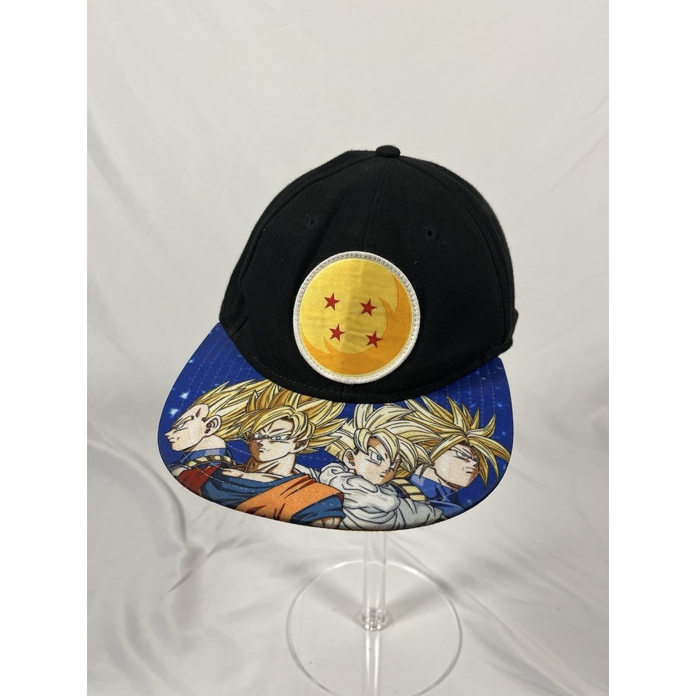 Dragon Ball Z Adjustable Snapback Hat Bioworld Black Anime 90s Cartoon Cap